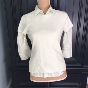 GAP button up and sweater combo